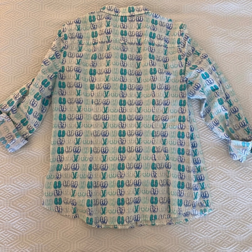 Talbots flip flop button down top - Picture 4 of 5